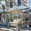 Modern Simple Design Outdoor Aluminium Swing Rocking Chair 3-Person Quick-Dry Cushion Courtyard Garden Terrace Home Recliner