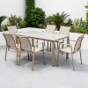 Modern Small Space Aluminum Alloy Outdoor Leisure Table Chair Combination for Courtyard Balcony Garden Furniture