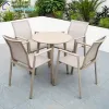 Modern Small Space Aluminum Alloy Outdoor Leisure Table Chair Combination for Courtyard Balcony Garden Furniture