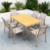 Modern Small Space Aluminum Alloy Outdoor Leisure Table Chair Combination for Courtyard Balcony Garden Furniture