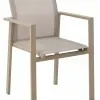 Modern Stone Dining Table Set Four Teslin Fabric Chairs Durable Aluminum Frame Weather-resistant for Outdoor Patios Living Room