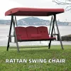 Modern Style Metal Wholesale Panama 3 Person Tray Swing Hanging Chair Stand for Courtyard Hotel Park or Villa Outdoor Furniture