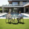 Modern Style Outdoor Dining Garden Chair Alu Stacking Aluminium Texliene for Patio Furniture Parks Warehouses