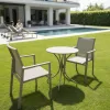 Modern Style Outdoor Dining Garden Chair Alu Stacking Aluminium Texliene for Patio Furniture Parks Warehouses