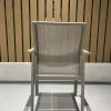 Modern Style Outdoor Dining Garden Chair Alu Stacking Aluminium Texliene for Patio Furniture Parks Warehouses