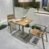 Modern Two-Seater Outdoor Aluminum Dining Coffee Table Chair Set Waterproof Stackable Eco-Friendly Durable Garden Comfortable