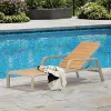 Modern Waterproof Durable UV-Resistant Anti-Rust Aluminum Frame Outdoor Sun Lounger with Tilting for Park Villa Courtyard