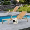 Modern Waterproof Durable UV-Resistant Anti-Rust Aluminum Frame Outdoor Sun Lounger with Tilting for Park Villa Courtyard