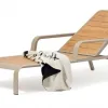 Modern Waterproof Durable UV-Resistant Anti-Rust Aluminum Frame Outdoor Sun Lounger with Tilting for Park Villa Courtyard