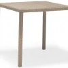 Modern Waterproof and Rust-proof Indoor and Outdoor Camping and Dining Aluminum Woven-wood Imitation-wood Tabletop square Table