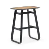 Modern Waterproof and Sunproof 4 to 8 Person Indoor and Outdoor Plastic Wood Aluminum Alloy Bar Stool Table Dining Set