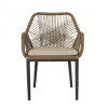Modern Wicker Garden Chairs Aluminum Frame Embossed Design Durable Eco-Friendly Outdoor Furniture Parks Hotels Warehouses