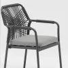Modern Wicker Garden Chairs Aluminum Frame Embossed Design Durable Eco-Friendly Outdoor Furniture Parks Hotels Warehouses