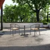 Modern Woven Rope Chair Durable Comfortable Weather Resistant Aluminum Frame Garden Outdoor Furniture Coffee Table and Chair