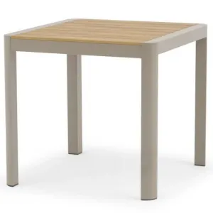 Modern in Stock Outdoor Aluminum 80*80cm Plastic Wood Square Garden Dining Table for Hotels Villas Living Rooms Bedrooms