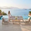 Modern lion Series Aluminum Outdoor Sofa with Waterproof Cushions Rust-Proof for Garden Courtyard Apartment Hotel