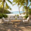 Modern lion Series Aluminum Outdoor Sofa with Waterproof Cushions Rust-Proof for Garden Courtyard Apartment Hotel