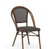 Modern 4-Seater Outdoor Dining Set Textilene Mesh Aluminum Frame Chairs for Glass Table for Patio Balcony Living Room