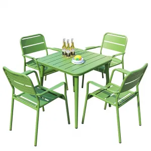 Outdoor Aluminum Alloy Colorful Courtyard Tables and Chairs Set for Milk Tea Shops Hotels Balcony Leisure Small Tables Chairs