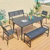 Outdoor Aluminum Alloy Colorful Courtyard Tables and Chairs Set for Milk Tea Shops Hotels Balcony Leisure Small Tables Chairs