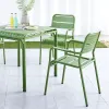 Outdoor Aluminum Alloy Colorful Courtyard Tables and Chairs Set for Milk Tea Shops Hotels Balcony Leisure Small Tables Chairs