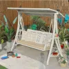 Outdoor Aluminum Alloy Swing Rocking Chair Recliner with Minimalist Modern Design for Courtyard Balcony Hanging Basket