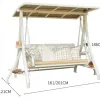 Outdoor Aluminum Alloy Swing Rocking Chair Recliner with Minimalist Modern Design for Courtyard Balcony Hanging Basket