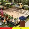 Outdoor Courtyard Garden Patio Balcony Yard Deckingready-to-install WPC Deck Modules Featuring Waterproof Slip-resistant
