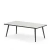 Outdoor Dining Set Aluminum Wicker Frame Glass Table Top Weather Resistant for Patio Garden Living Room Modern Leisure Furniture