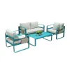 Outdoor Sofa Nordic Design Aluminum Alloy Waterproof Rust-Resistant for Gardens Pools Villas Courtyards Hotels Homestays Also