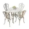 Outdoor Tables Chairs Made Cast Aluminum Modern Minimalist Design for Balconies Gardens Villas Urban Streets Hotels Homestays