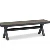Poly Wood Modern Lightweight Durable Long Bench Dining Chair Outdoor Furniture Waterproof Aluminum Home Hotel Restaurant Use