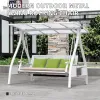 SimpLE DESIGN Aluminium Solar Three Person Outdoor Swing Rocking Chair Quick-Dry Cushion Modern Design for Courtyard Patio