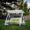 SimpLE DESIGN Aluminium Solar Three Person Outdoor Swing Rocking Chair Quick-Dry Cushion Modern Design for Courtyard Patio