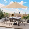 Single-top Milan Umbrella for Modern Waterproof Sun-protective Aluminum Outdoor Furniture in Coffee Shop Restaurants