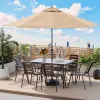 Single-top Milan Umbrella for Modern Waterproof Sun-protective Aluminum Outdoor Furniture in Coffee Shop Restaurants