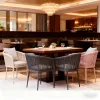 Stylish Durable Modern Lightweight Metal Aluminum Cushioned Commercial Restaurant Dining Living Room Furniture