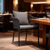 Stylish Durable Modern Lightweight Metal Aluminum Cushioned Commercial Restaurant Dining Living Room Furniture