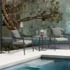 TOP Furniture 3-Piece Modern Aluminum Wicker Sofa Set Weather Resistant Design Durable Construction 2-Seater for Outdoor Hotel