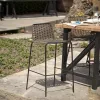 Teslin Fabric Iron Tube Frame Bar Chair Modern Ergonomic Eco-Friendly Outdoor Dining Chair Durable Stylish Living Room Courtyard