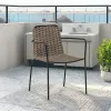 Teslin Fabric Iron Tube Frame Chair Modern Ergonomic Eco-Friendly Outdoor Dining Chair Durable Stylish Lightweight School