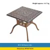 Traditional Outdoor Cast Aluminum Alloy Garden Table and Chair Set with Detachable Design and Powder Coating