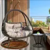 Two-Seat Modern Hanging Rattan Sofa Basket Indoor Outdoor Rocking Swing Chair for Living Room Apartment Hotel Use
