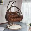 Two-Seat Modern Hanging Rattan Sofa Basket Indoor Outdoor Rocking Swing Chair for Living Room Apartment Hotel Use