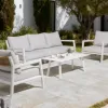 VANGARDEN Modern Aluminum Rattan Outdoor Furniture Garden Sofa Set 5 Seater Waterproof Cushion Living Room Courtyard Hotel