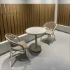 VANGARDEN Modern Outdoor Dining Set Teslin Fabric Chairs Aluminum Frame Table-UV-Resistant Durable Waterproof Quick-Dry Outdoor