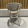 VANGARDEN Modern Outdoor Dining Set Teslin Fabric Chairs Aluminum Frame Table-UV-Resistant Durable Waterproof Quick-Dry Outdoor