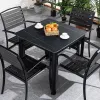 VANGARDEN Nordic Modern Durable Aluminum Foldable Metal Dining Table Chair Waterproof Outdoor Furniture 1-Year Warranty for