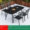 VANGARDEN Nordic Modern Durable Aluminum Foldable Metal Dining Table Chair Waterproof Outdoor Furniture 1-Year Warranty for