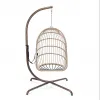 VANGARDEN Outdoor Metal Swing Chair Rocking Chair Quick-Dry Cushion Foldable Detachable Hanging Basket Seat 1 Person Modern